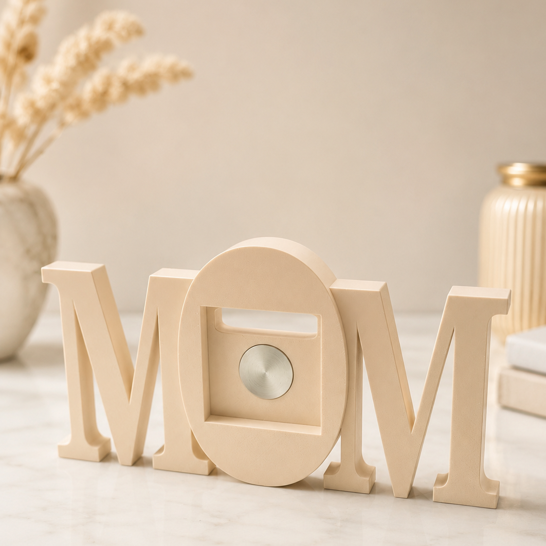 MOM frame in beige colour