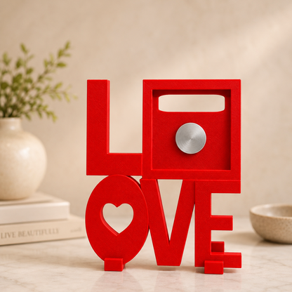 LOVE frame in red colour