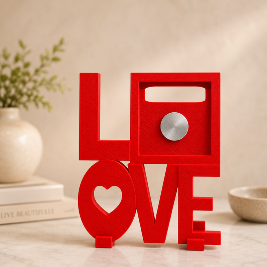 LOVE frame in red colour
