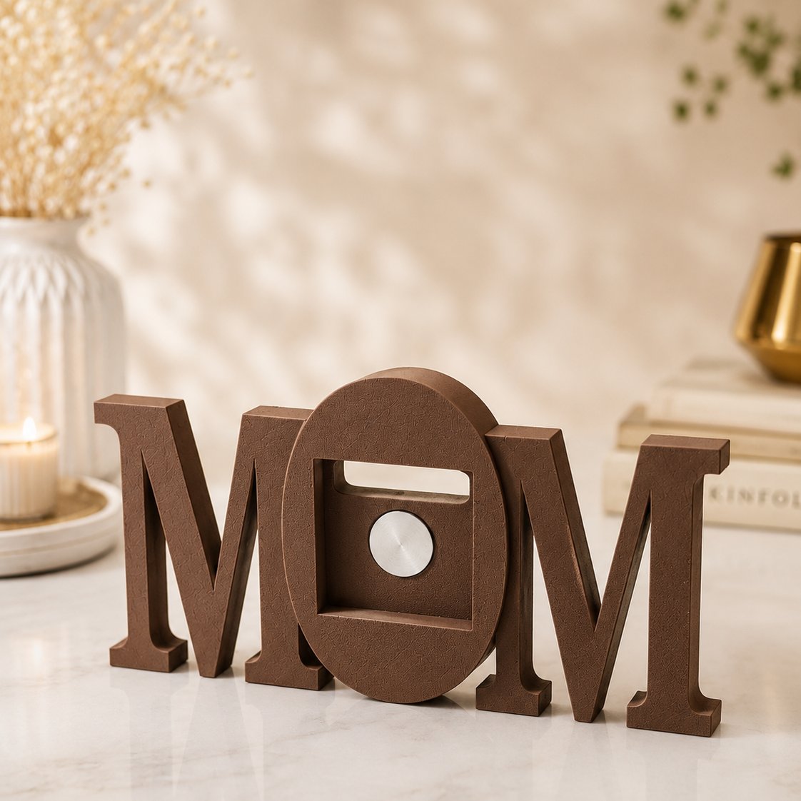 MOM frame in brown colour