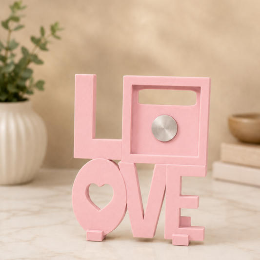 LOVE frame in pink colour