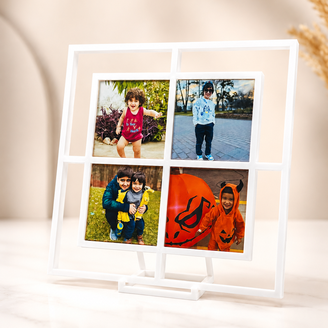 Cubiq frame with magnets in white colour