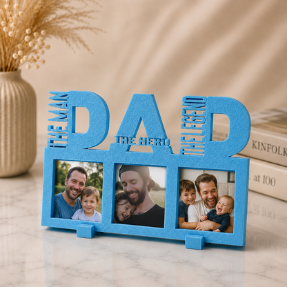 DAD frame with magnets in light blue colour