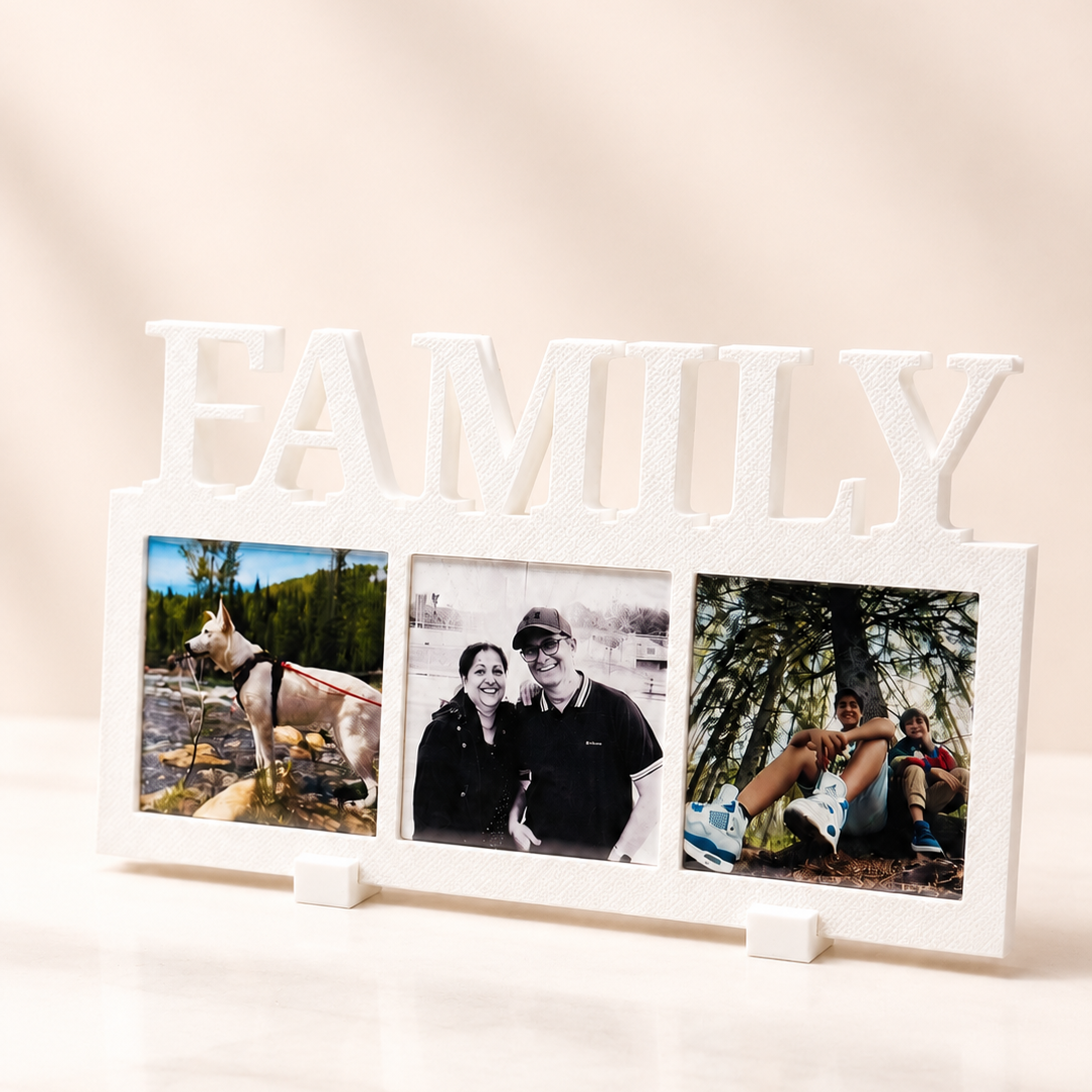 FAMILY frame with magnets in white colour