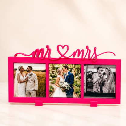 Mr & Mrs Frame with magnets in magenta colour