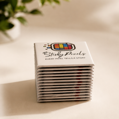 Stack of Square photo magnets