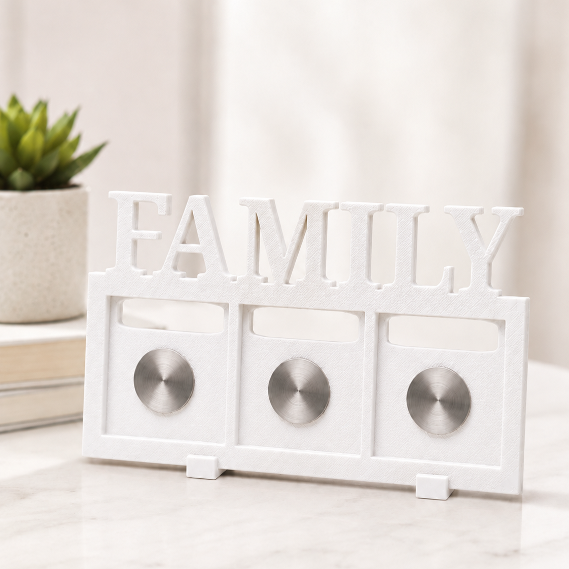 FAMILY frame in white colour